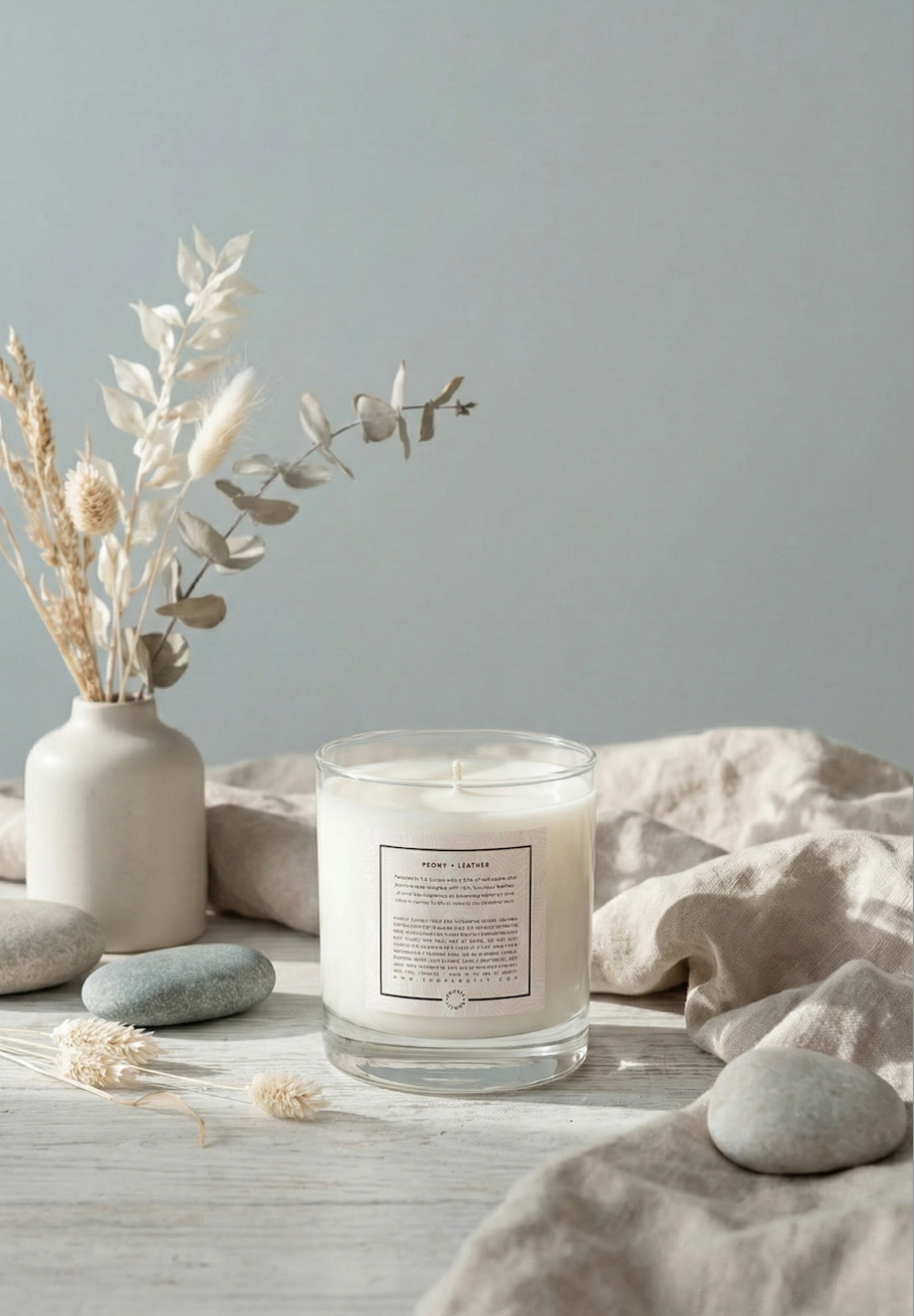 Soy Candle | Peony + Leather